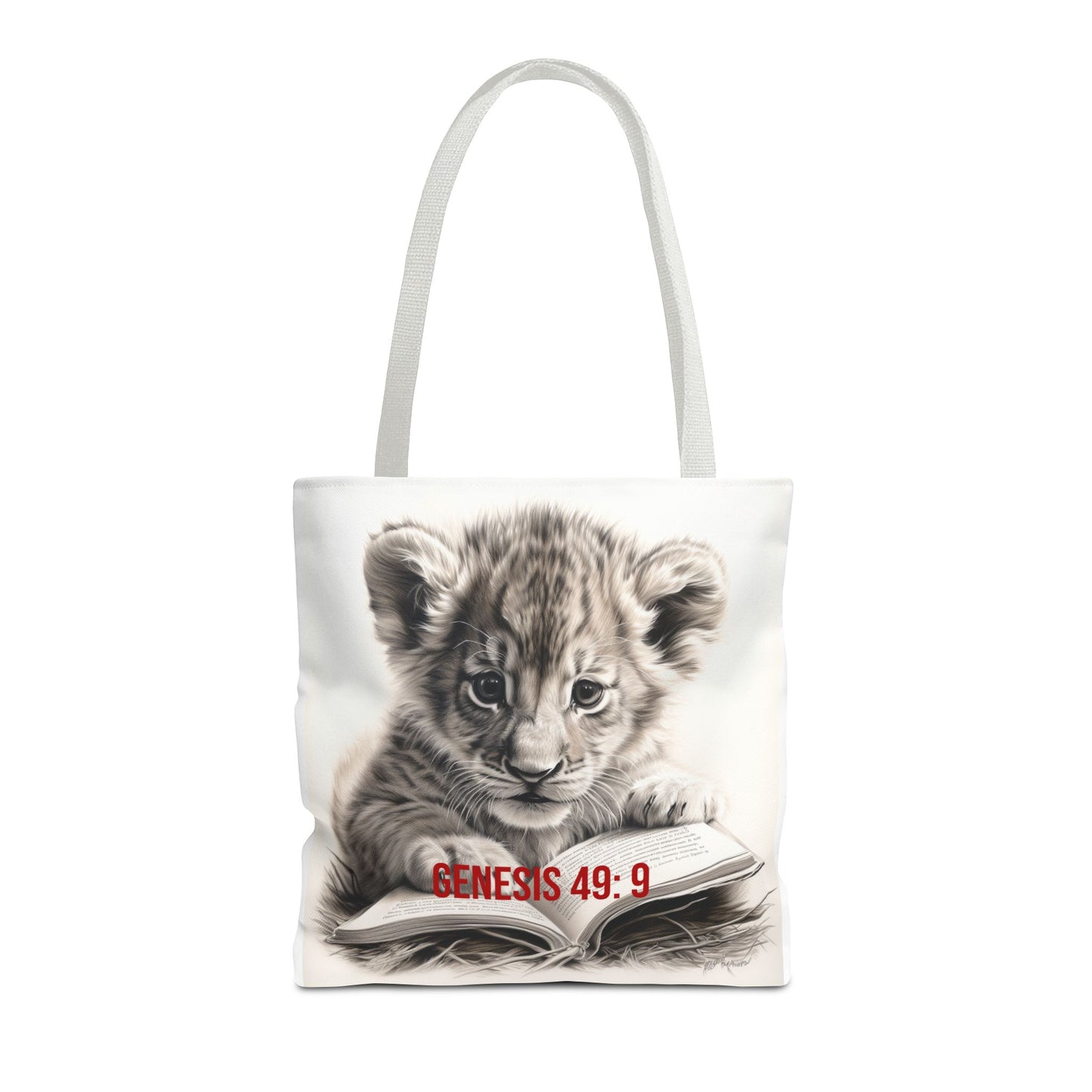 Genesis 49:9 Lion of Judah Tote Bag