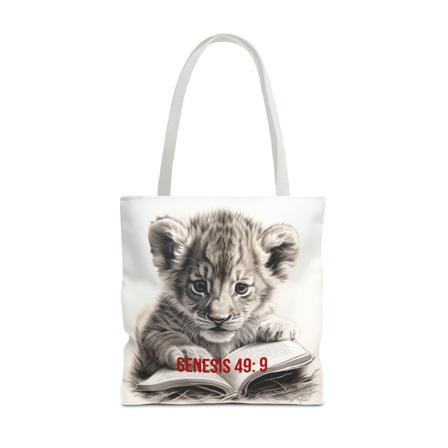 Genesis 49:9 Lion of Judah Tote Bag