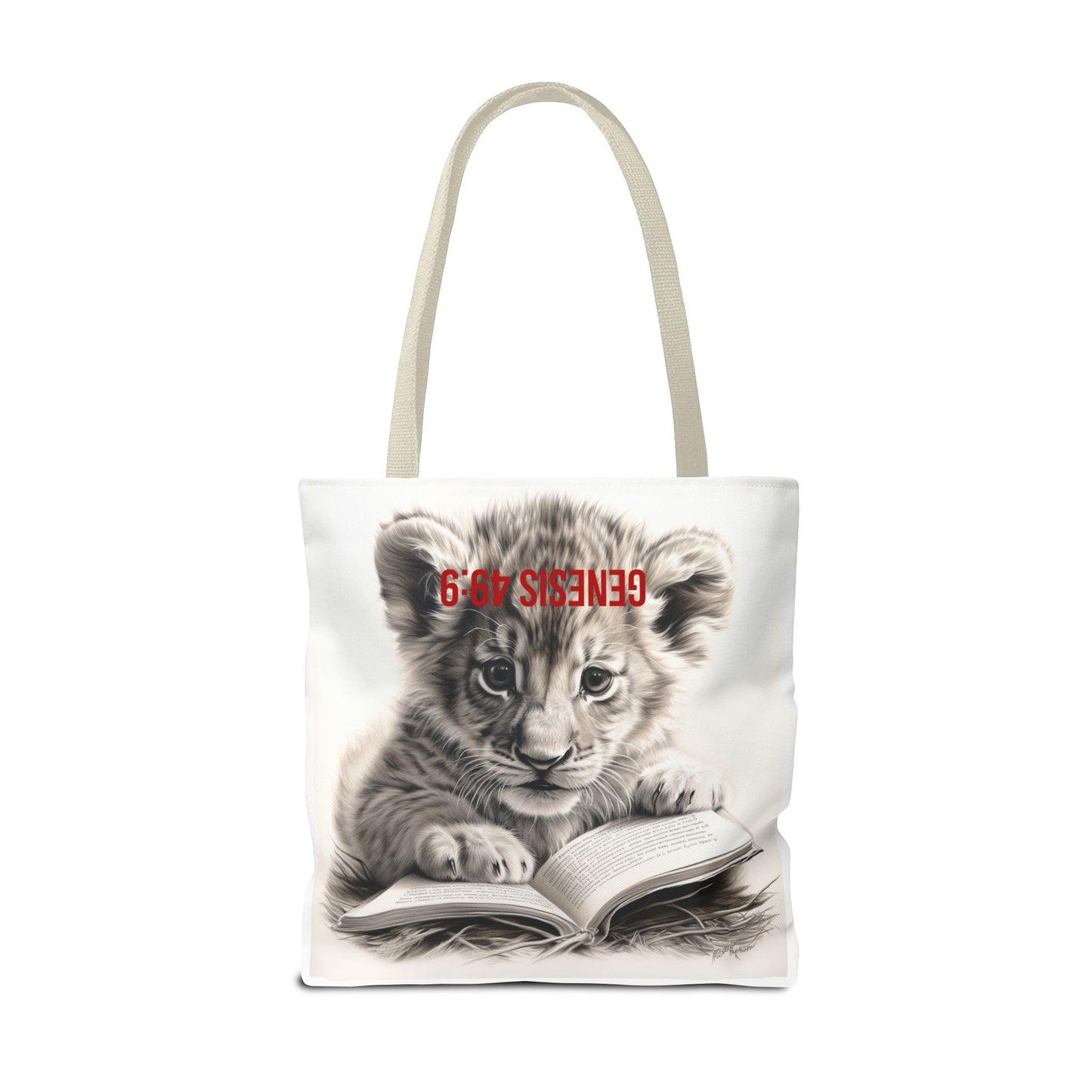 Genesis 49:9 Lion of Judah Tote Bag
