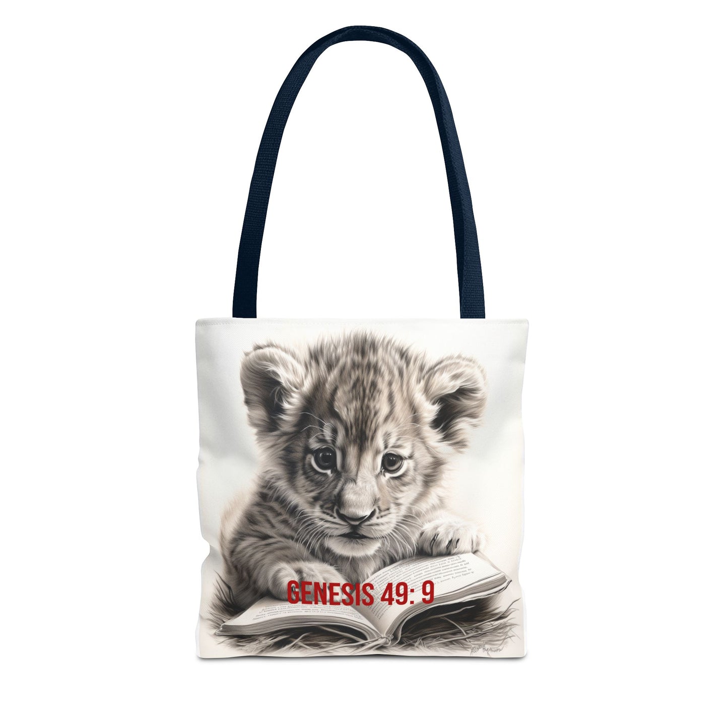 Genesis 49:9 Lion of Judah Tote Bag