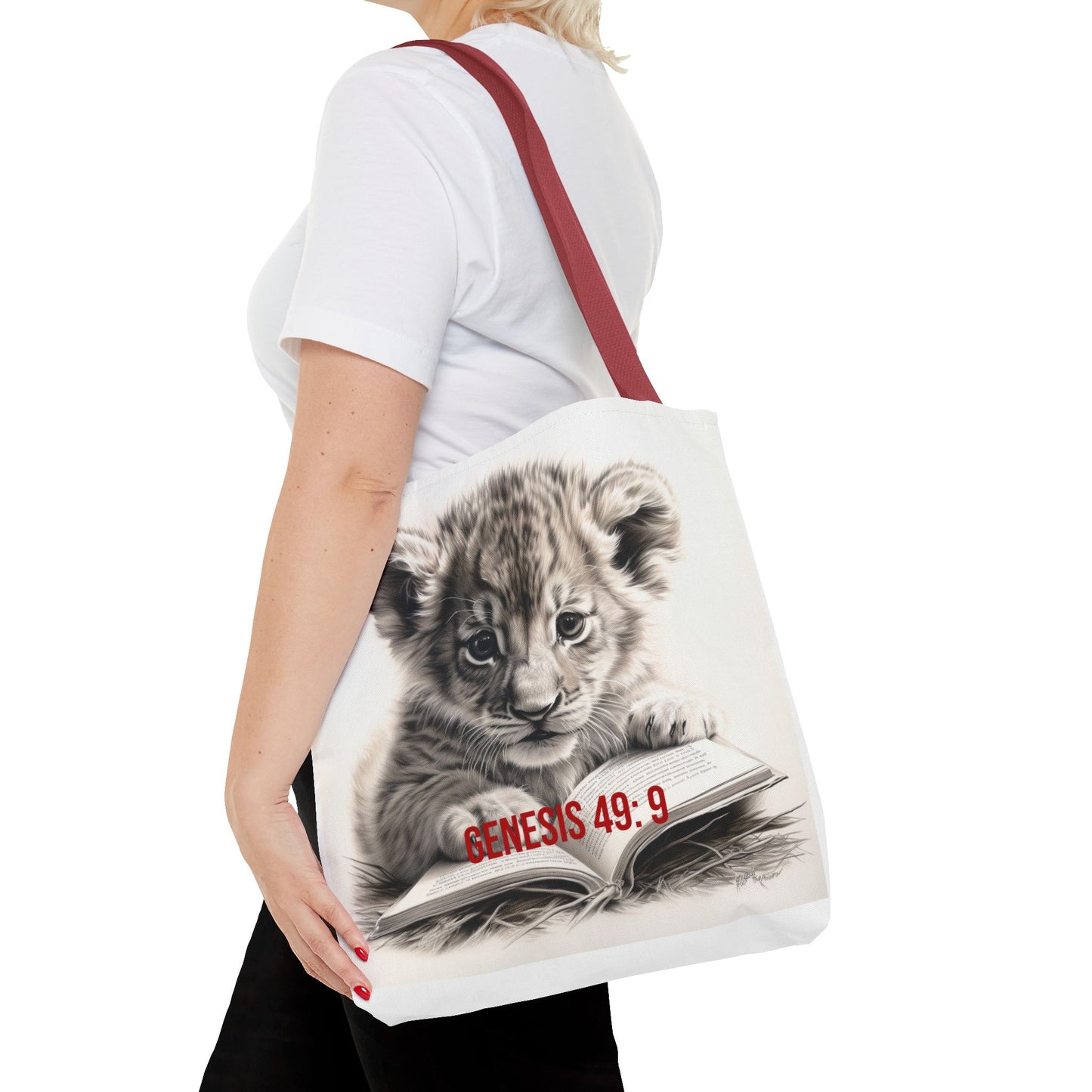 Genesis 49:9 Lion of Judah Tote Bag