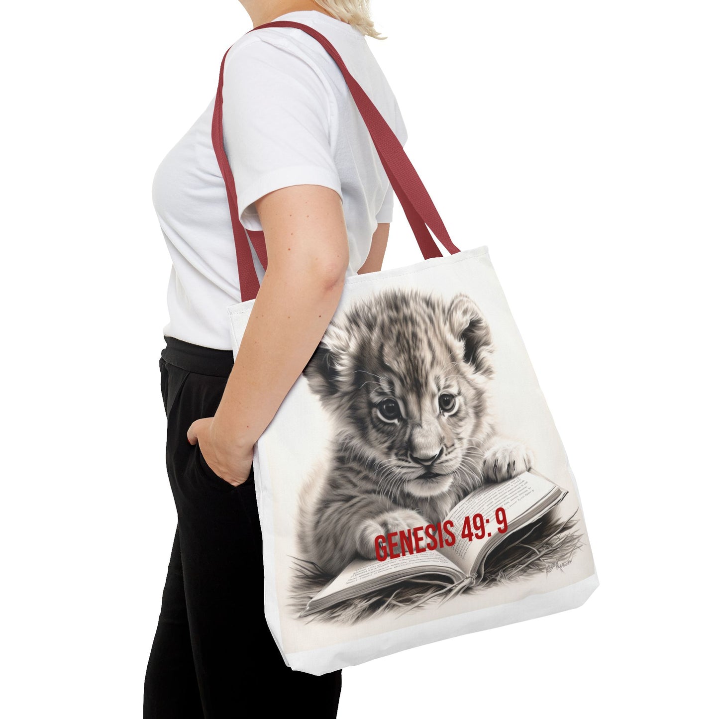 Genesis 49:9 Lion of Judah Tote Bag