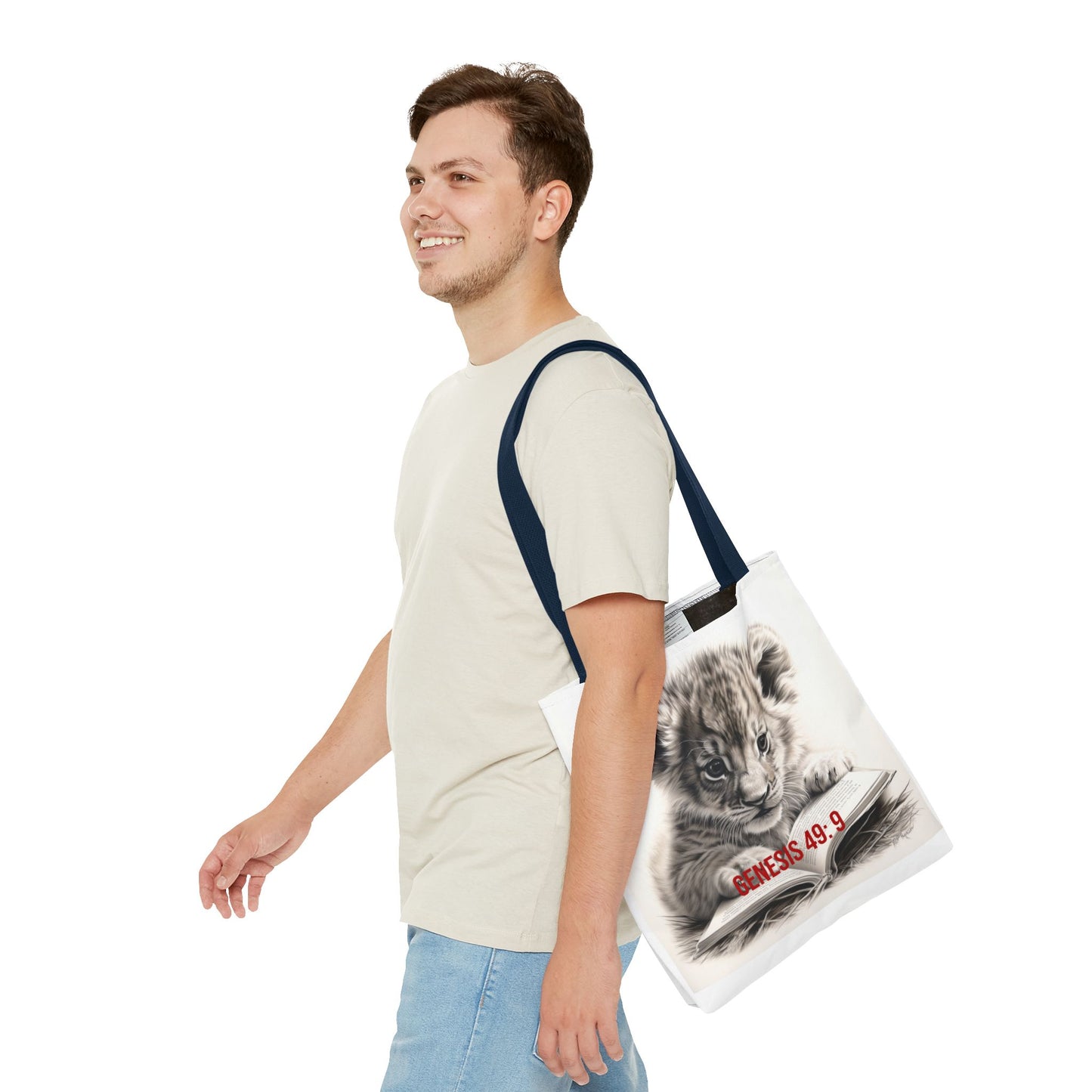 Genesis 49:9 Lion of Judah Tote Bag