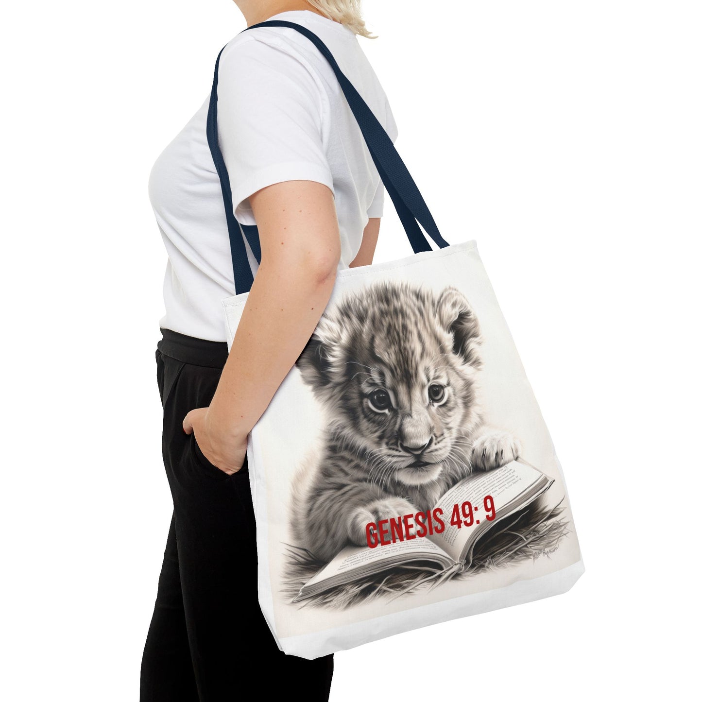 Genesis 49:9 Lion of Judah Tote Bag