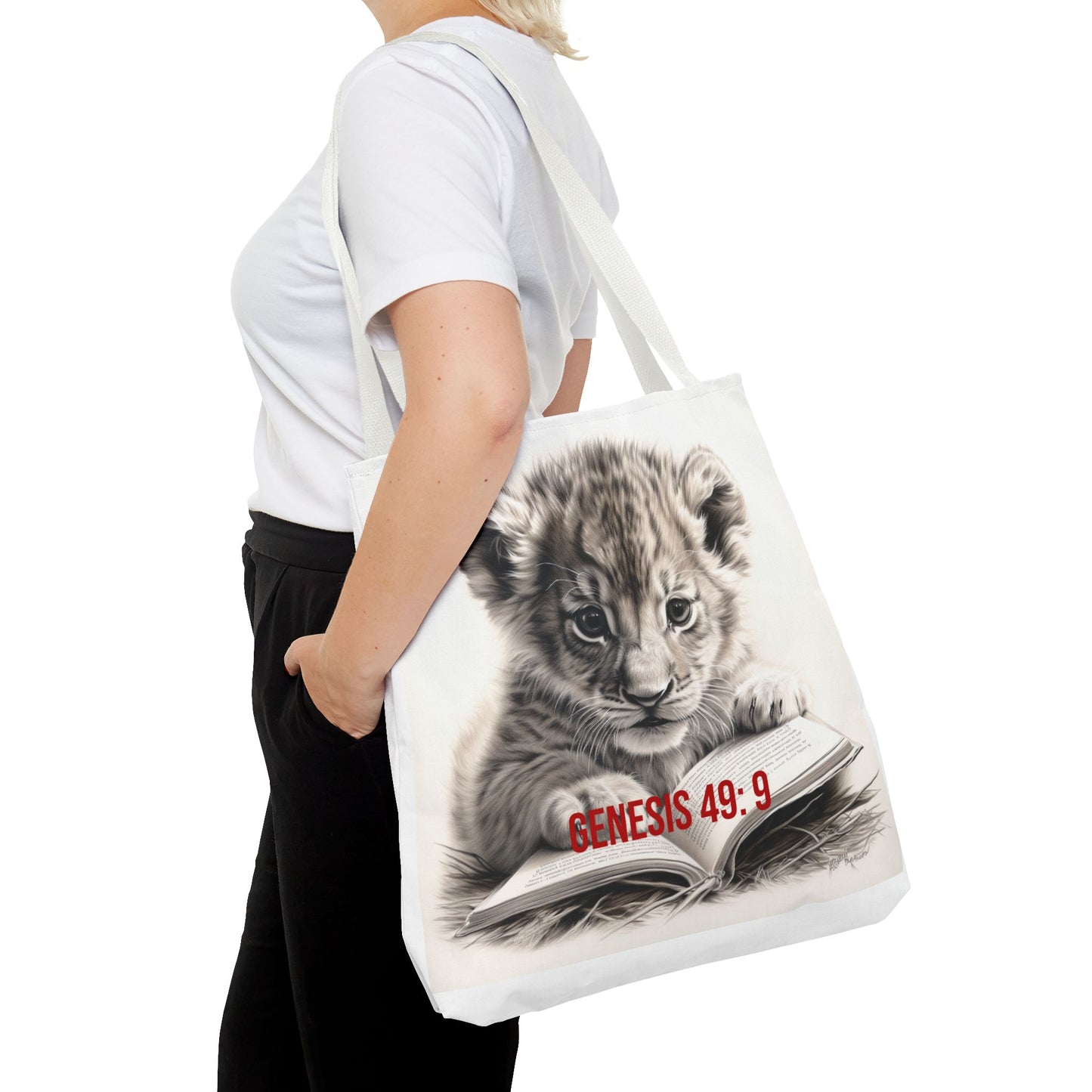 Genesis 49:9 Lion of Judah Tote Bag