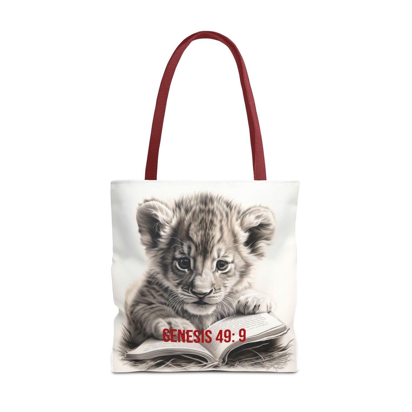 Genesis 49:9 Lion of Judah Tote Bag