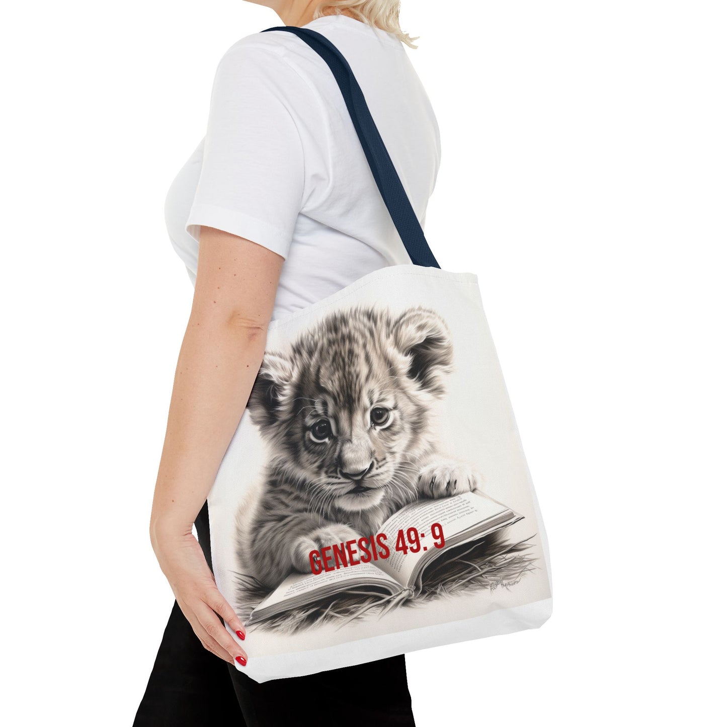 Genesis 49:9 Lion of Judah Tote Bag