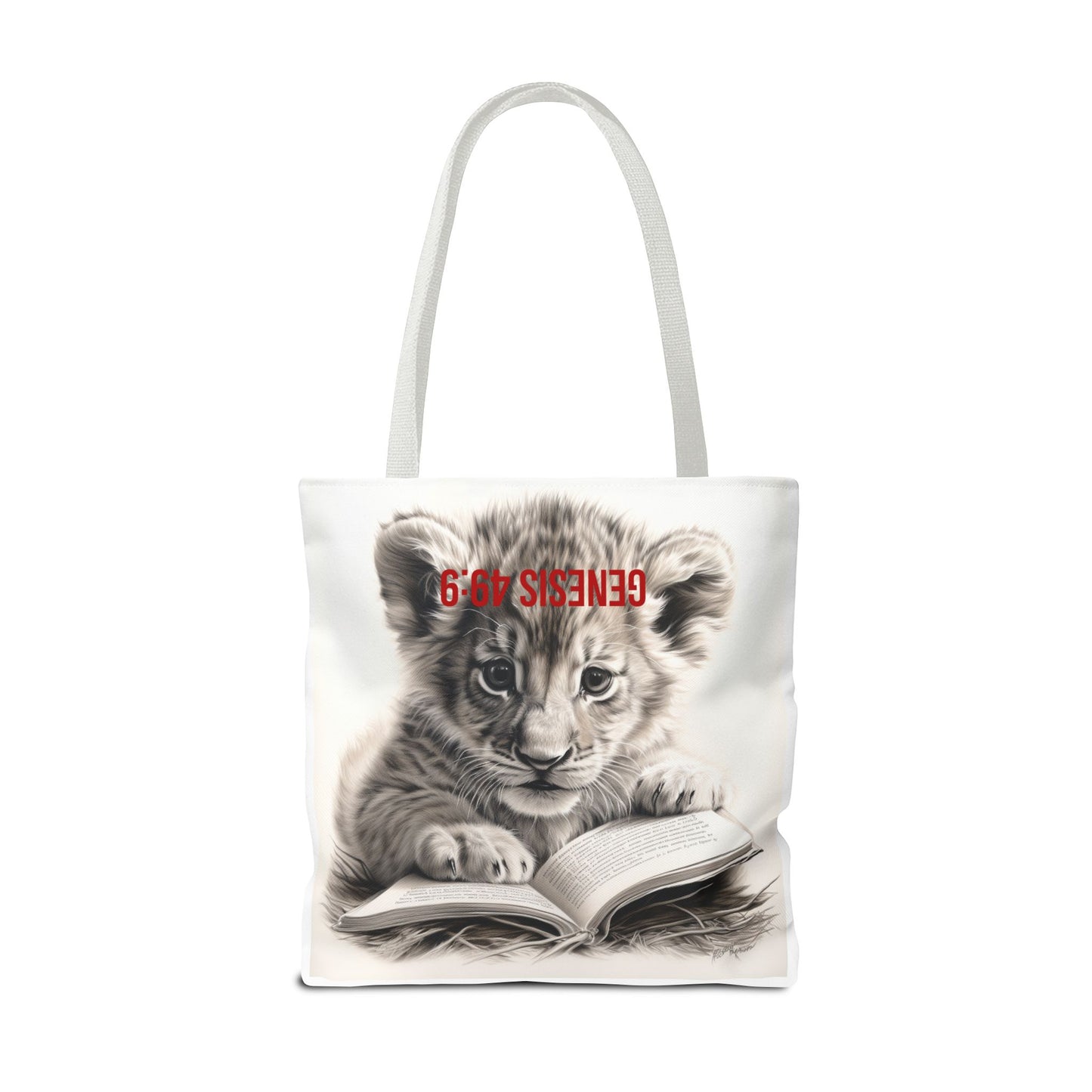 Genesis 49:9 Lion of Judah Tote Bag