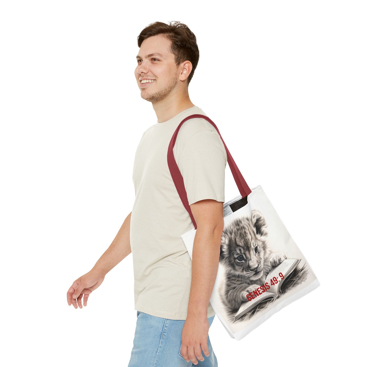Genesis 49:9 Lion of Judah Tote Bag
