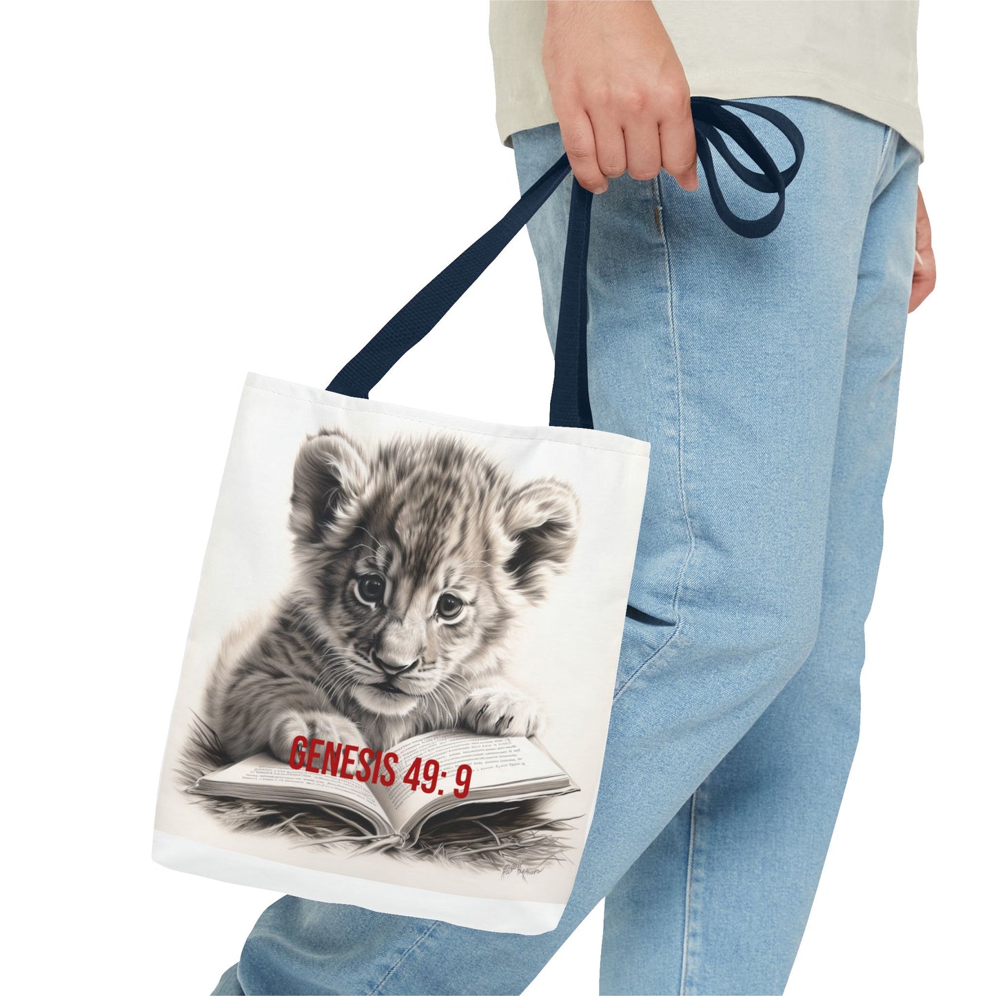 Genesis 49:9 Lion of Judah Tote Bag