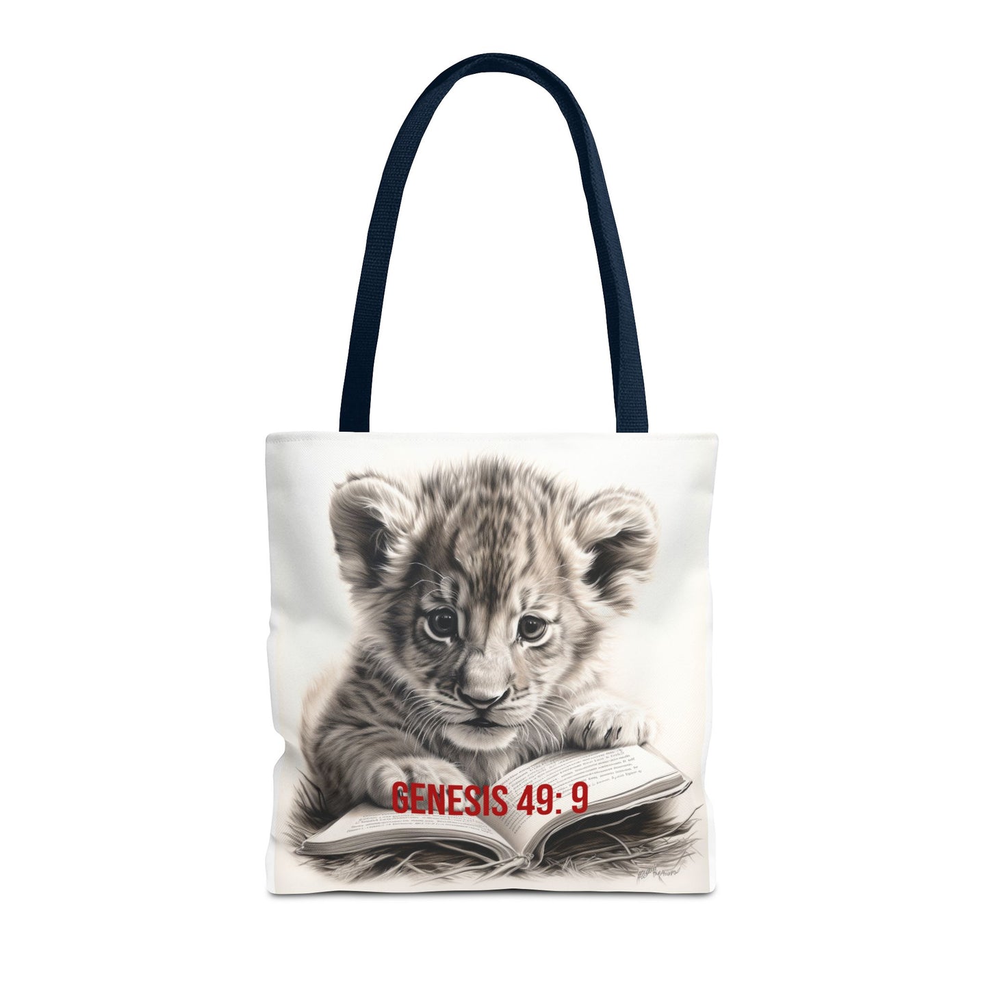 Genesis 49:9 Lion of Judah Tote Bag
