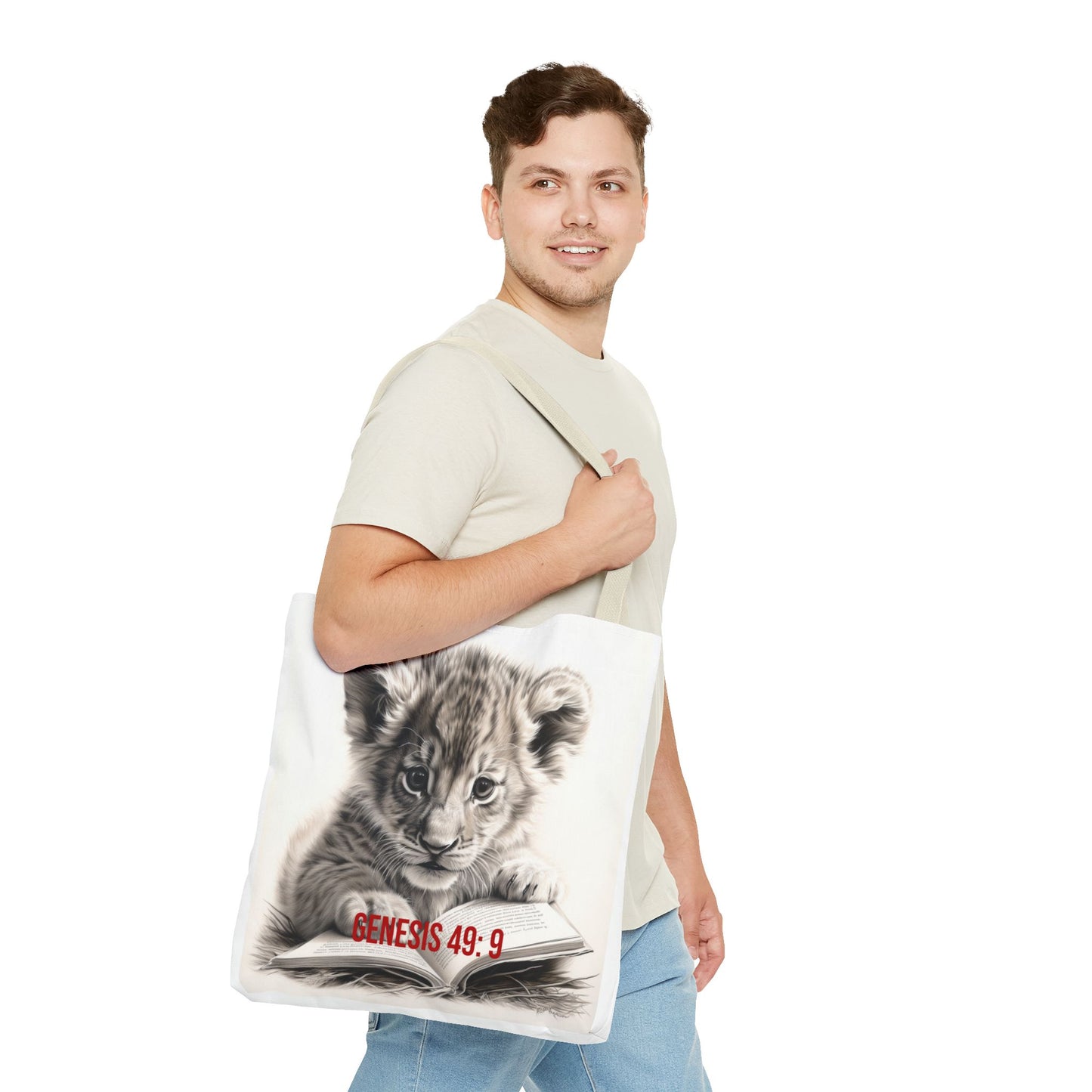 Genesis 49:9 Lion of Judah Tote Bag