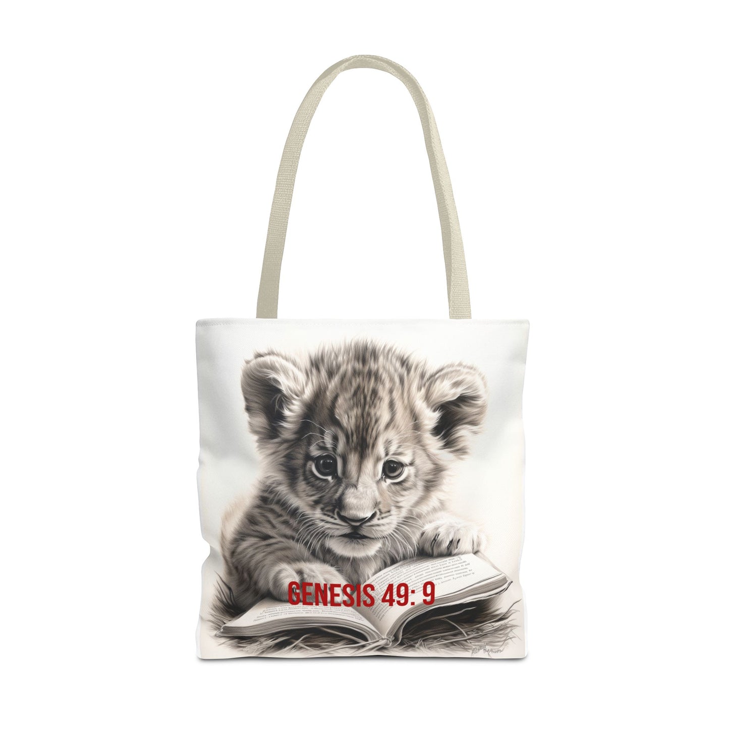 Genesis 49:9 Lion of Judah Tote Bag