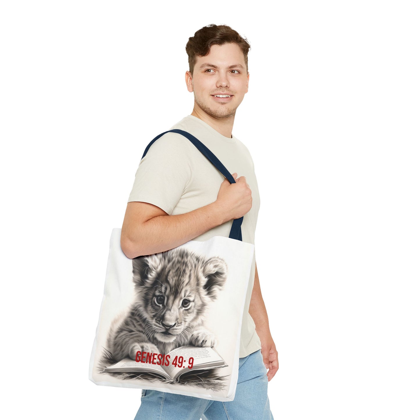 Genesis 49:9 Lion of Judah Tote Bag